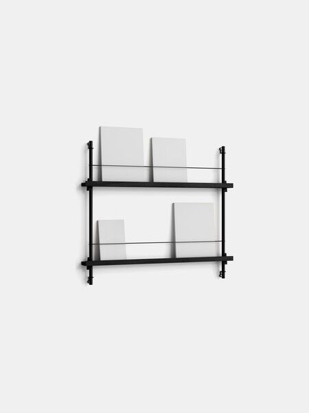 Box set, Magazine Shelving MS.65. 1, Black shelves, Black leg
