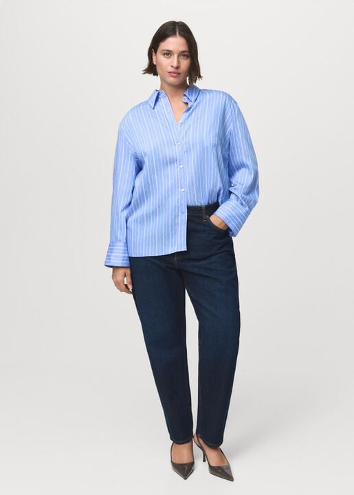 Striped straight shirt