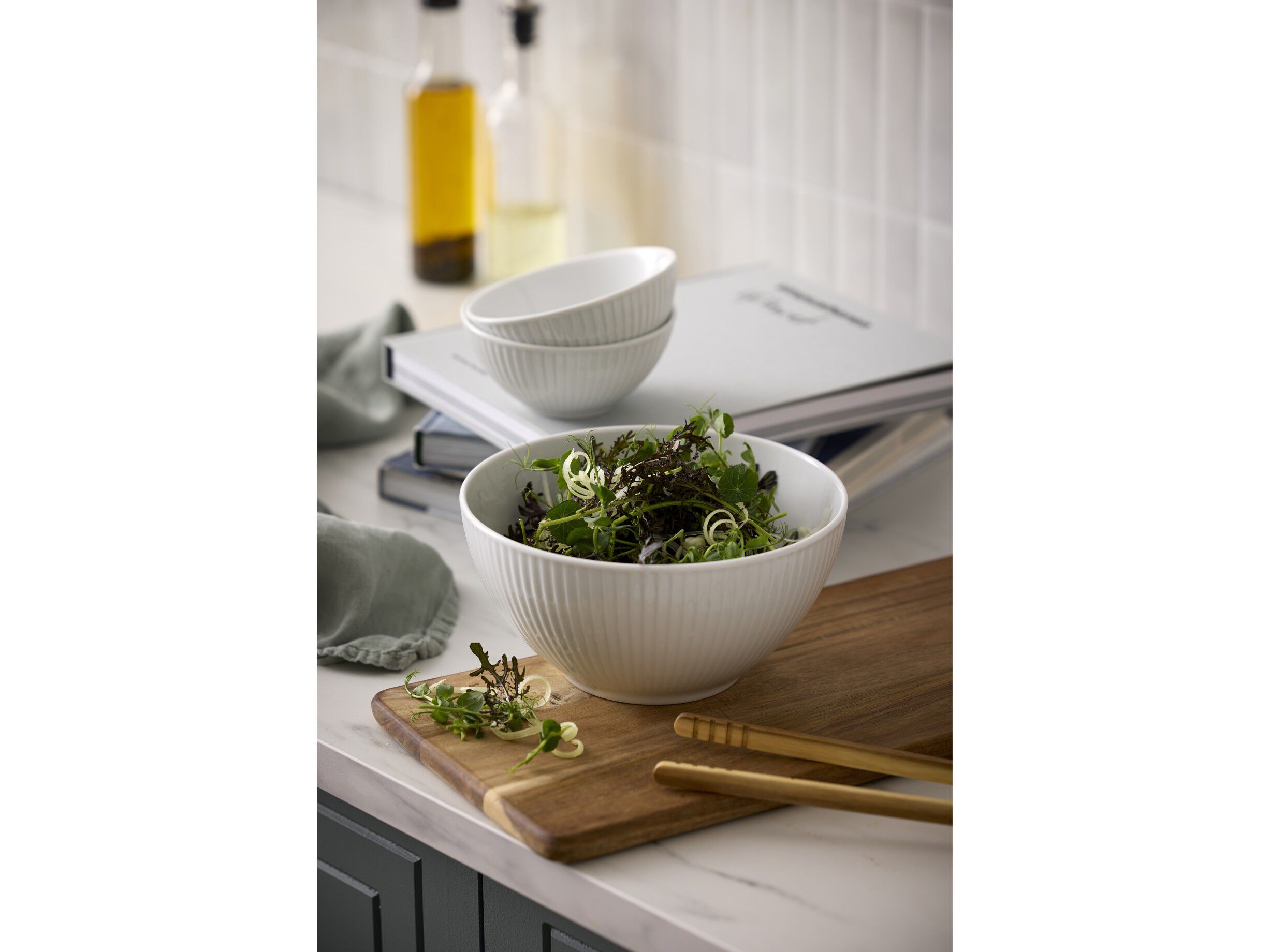 Sk&aring;lset Pliss&eacute; 3 delar 12/20 cm Vit
