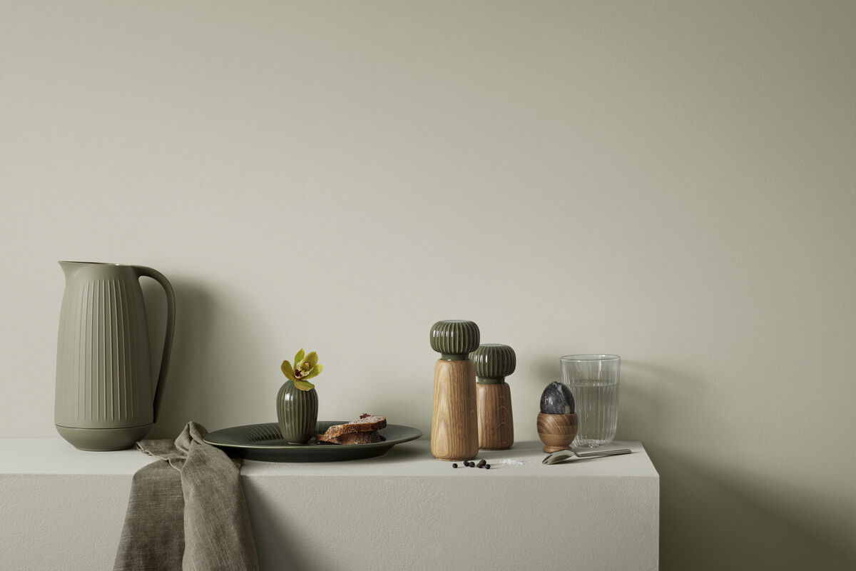 Hammersh&oslash;i Ovalt bordfad 28.5x22. 5cm m&oslash;rk gr&oslash;n