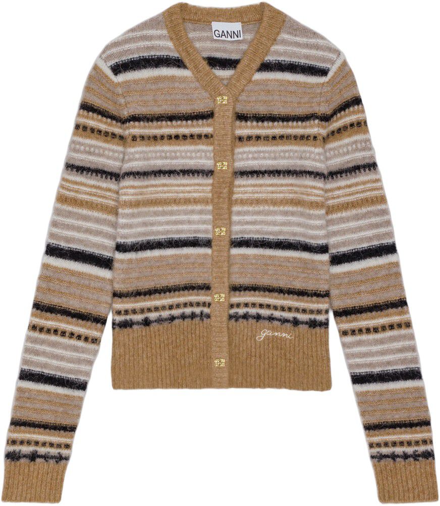 Soft Wool Stripe Cardigan