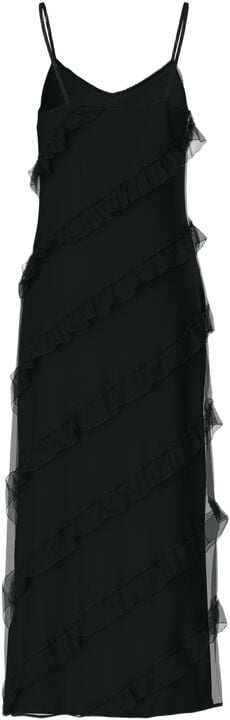 PCTWIRL FRILL MAXI STRAP DRESS WVN