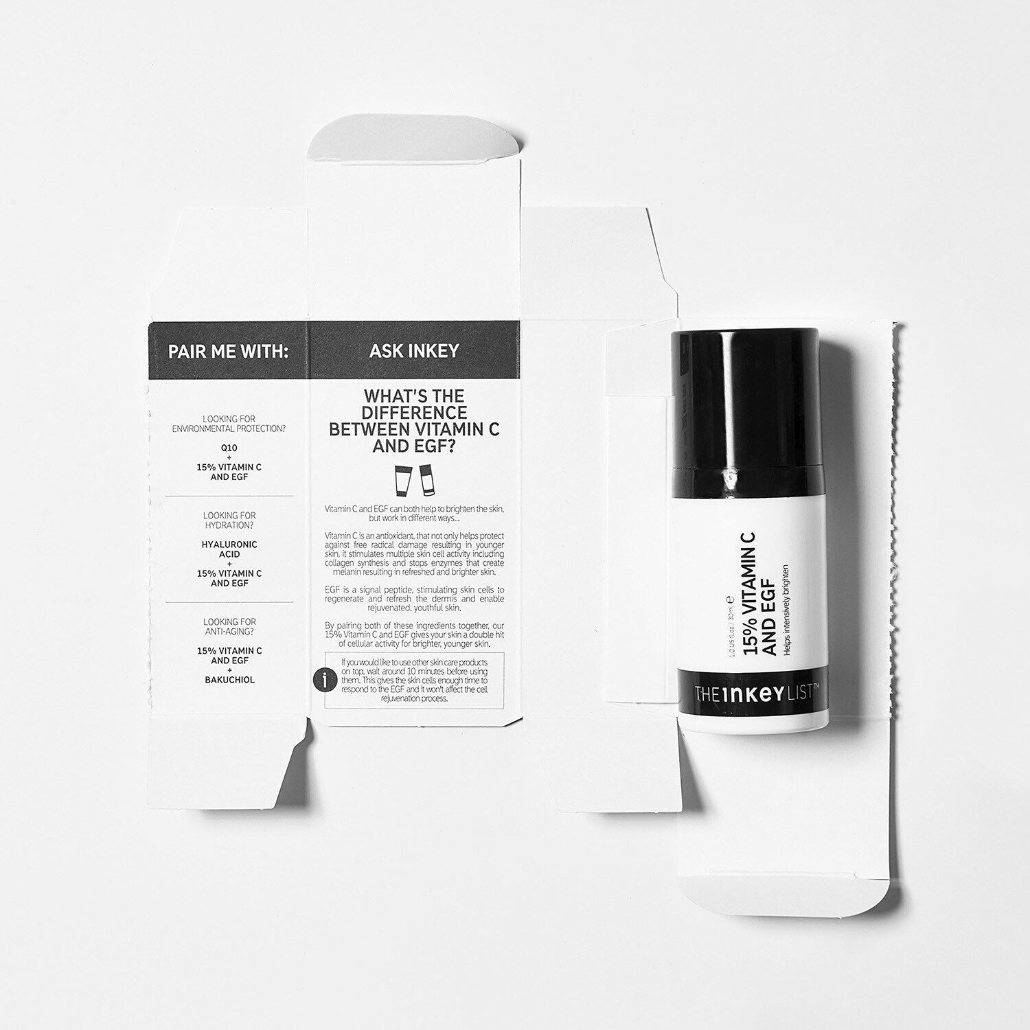 Uppljusande serum med 15% C-vitamin och EGF