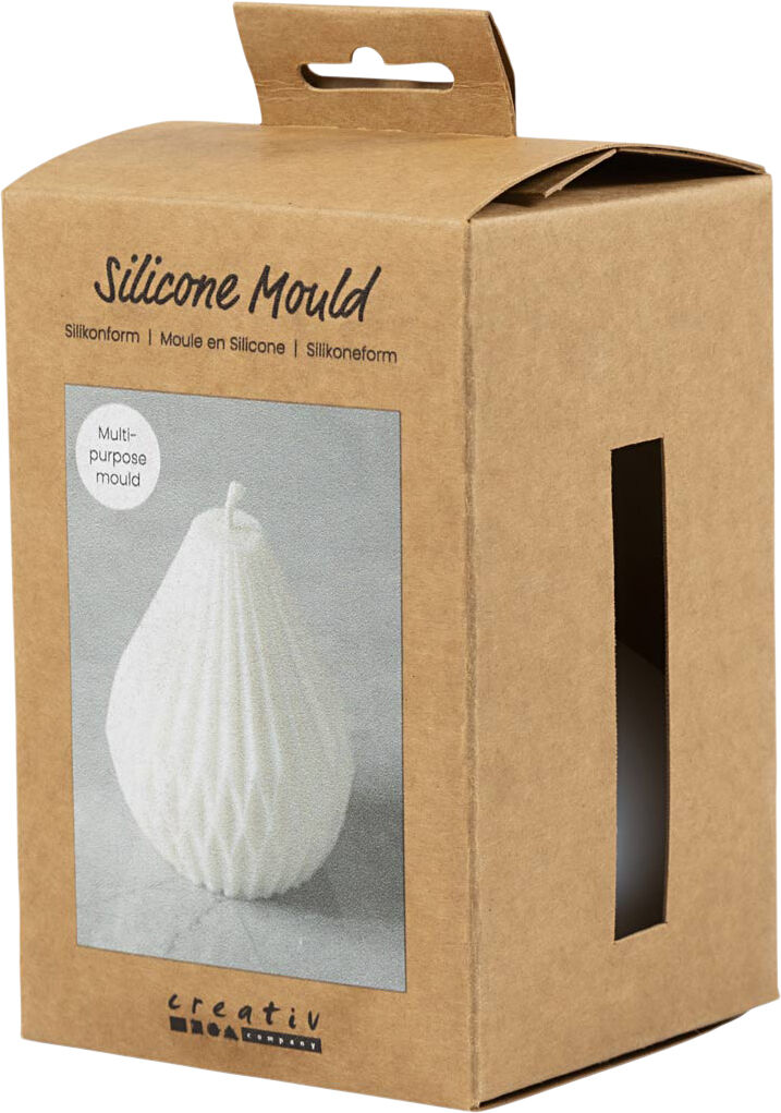 Silikoneform, Rillet dr&aring;beform, H: 8 cm, diam. 7 cm.