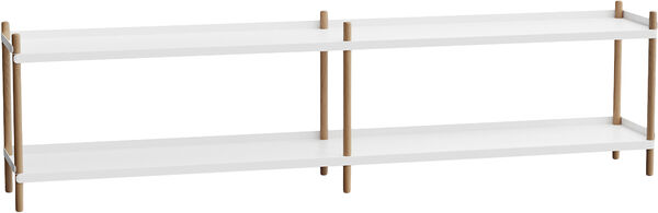 BOLT Shelving 2000 - 2 shelves Oak Black Anthracite