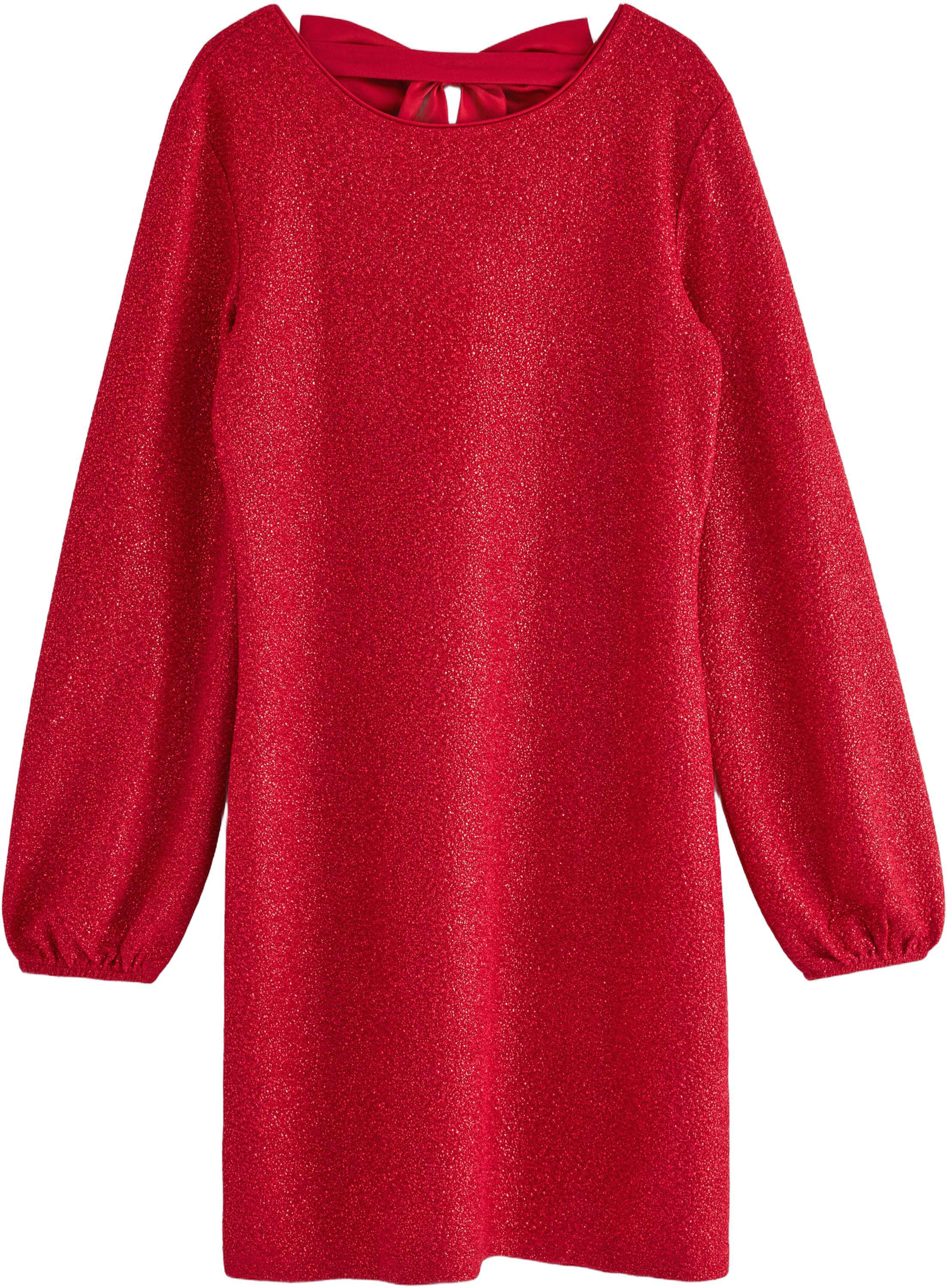 Long-sleeved dress in glittery jers