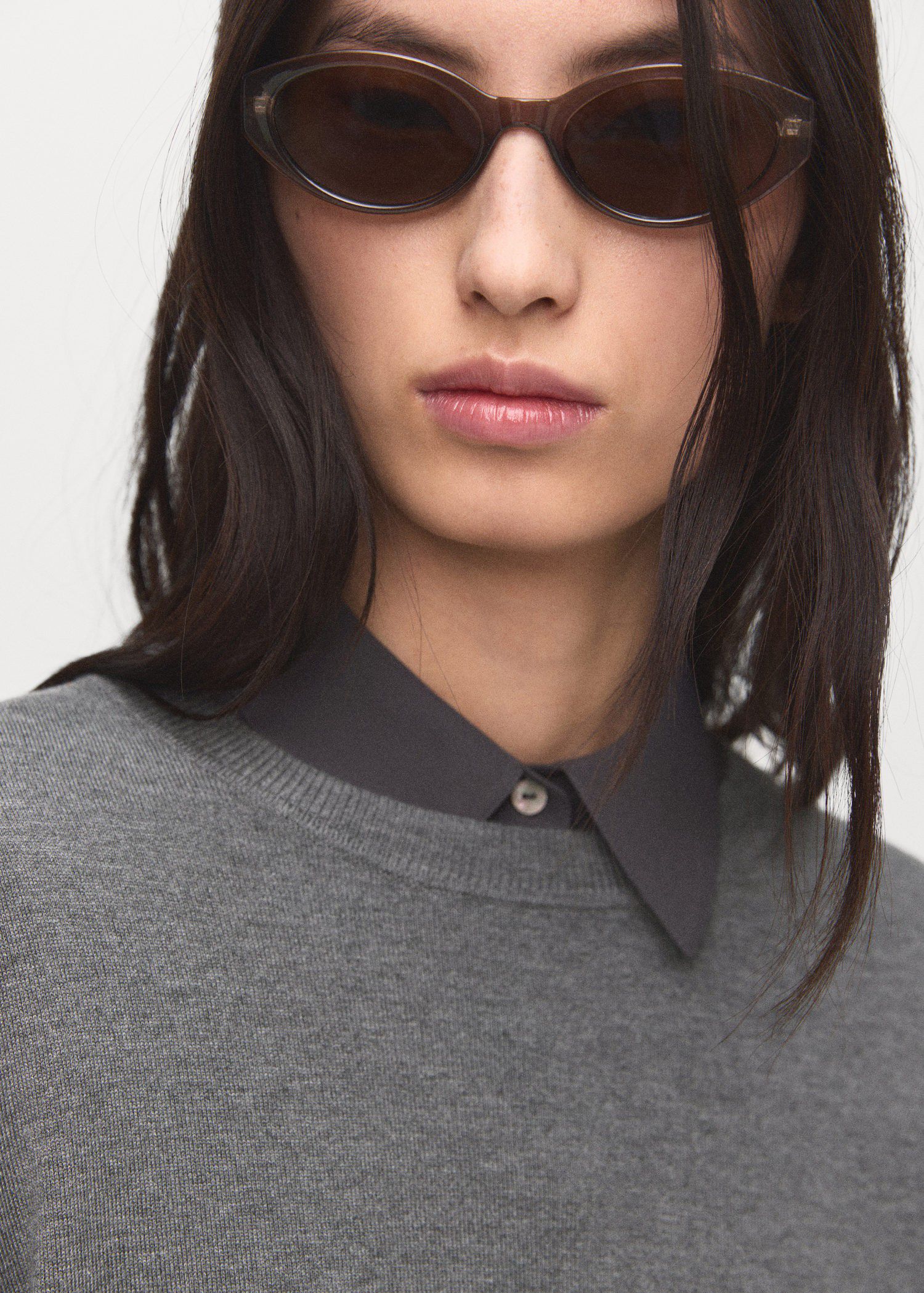 Fine-knit crew-neck sweater