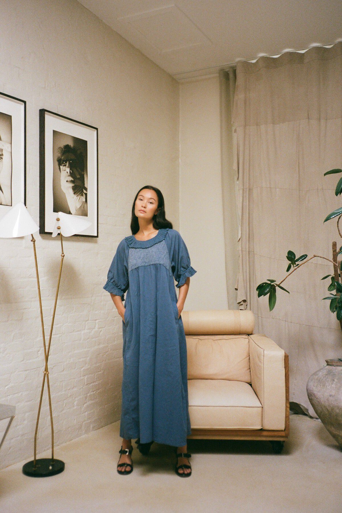 Cotton long angel dress - Dorothea