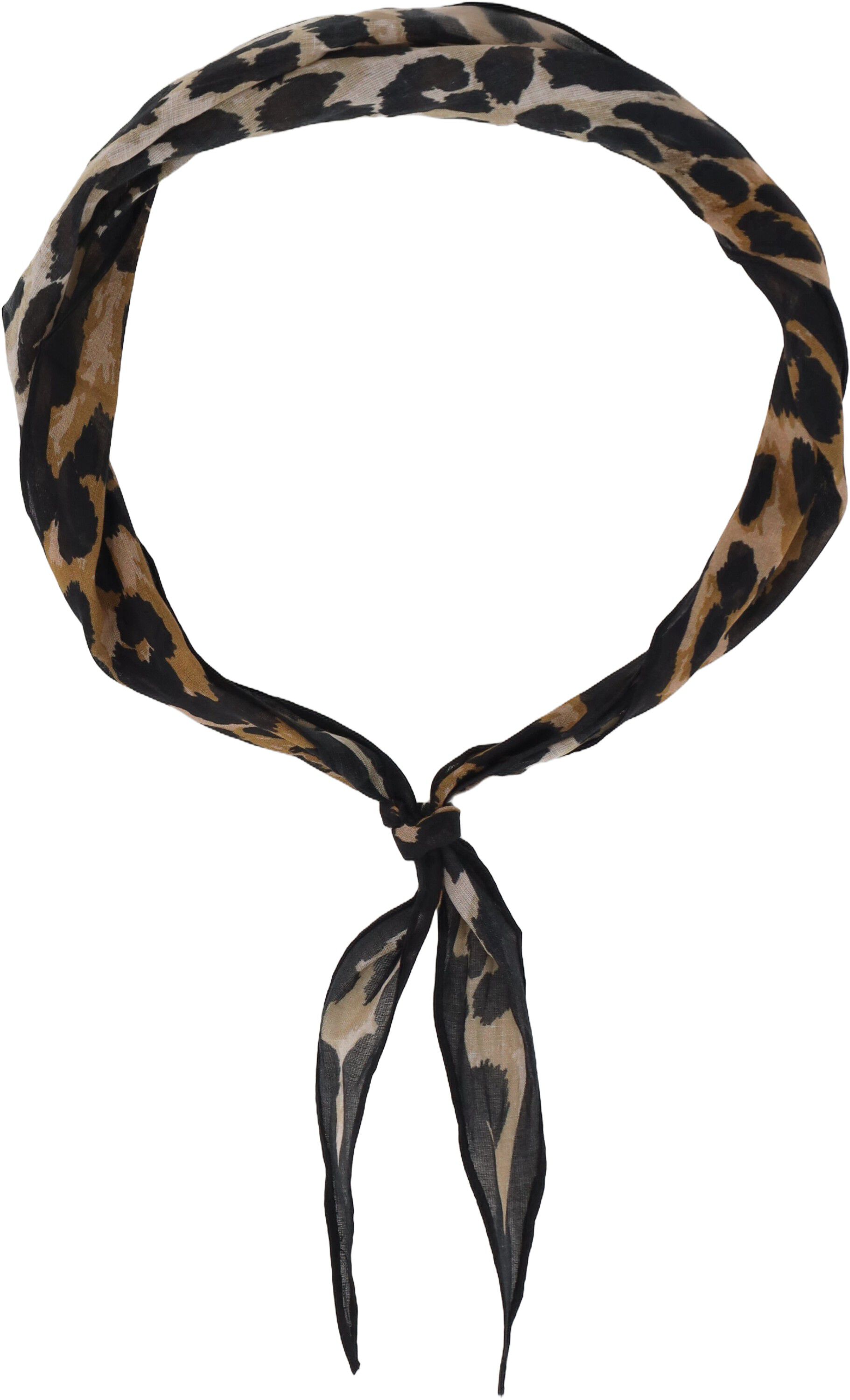Scarf leopard black edge