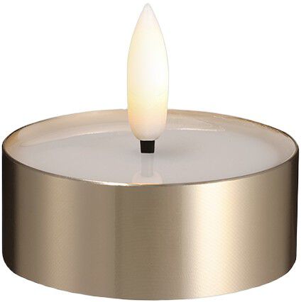 Moods & More - LED Melted tealight, Metal brass finish, 63x25 mm