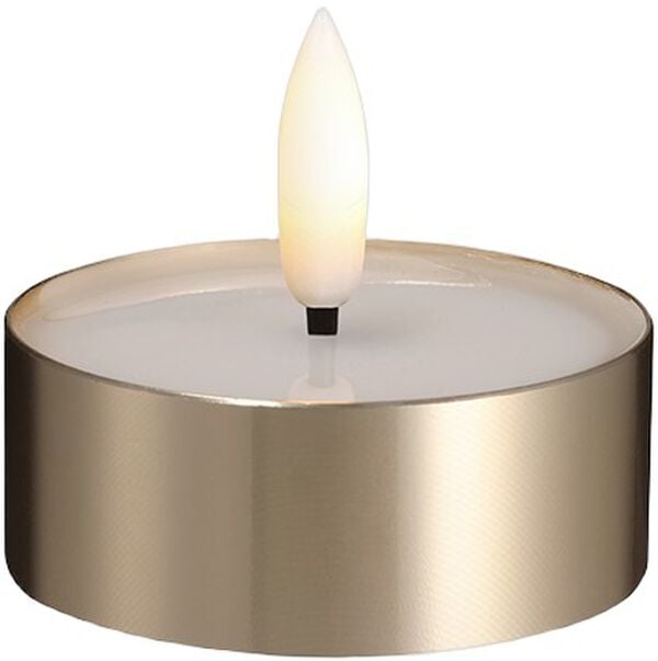 Moods & More - LED Melted tealight, Metal brass finish, 63x25 mm