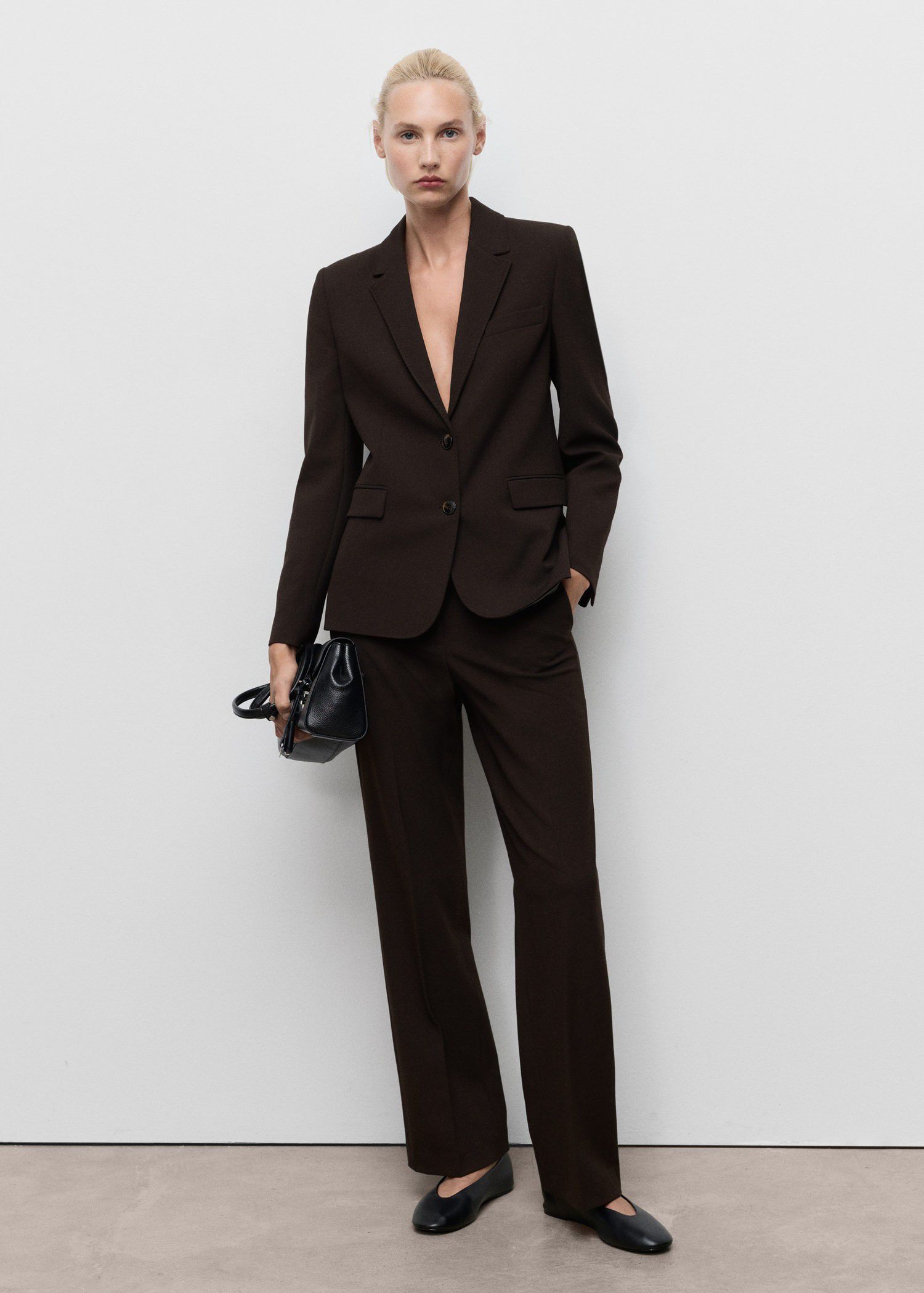 Straight-fit suit jacket