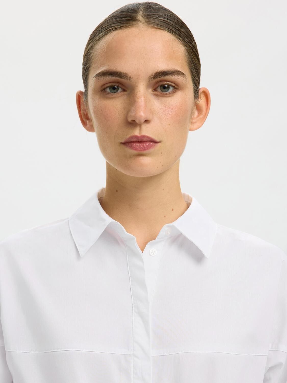 Slfdelia Regular Ls Pleated Shirt B