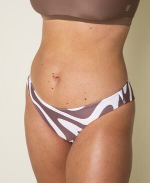 Batur rynket bikini underdel - Zebra Print Hazel
