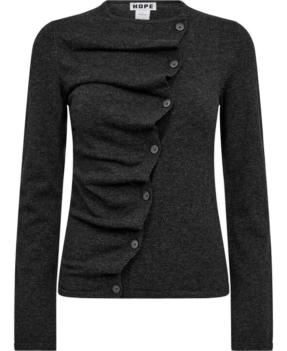 Wave cardigan Grey Cashmere Blend-36