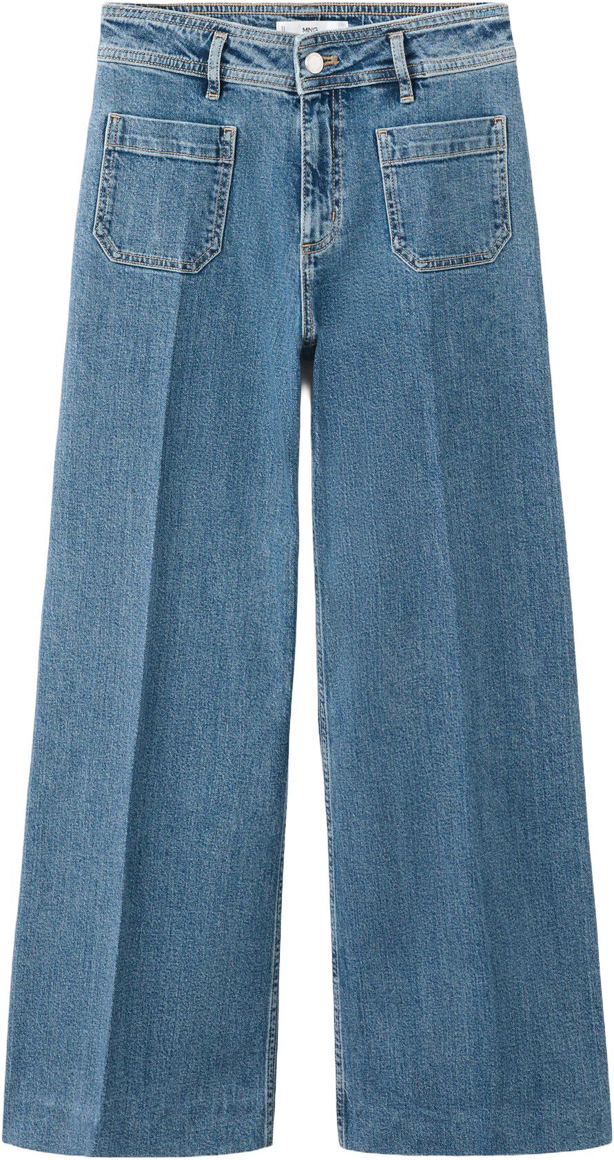 Wide leg jeans with pockets