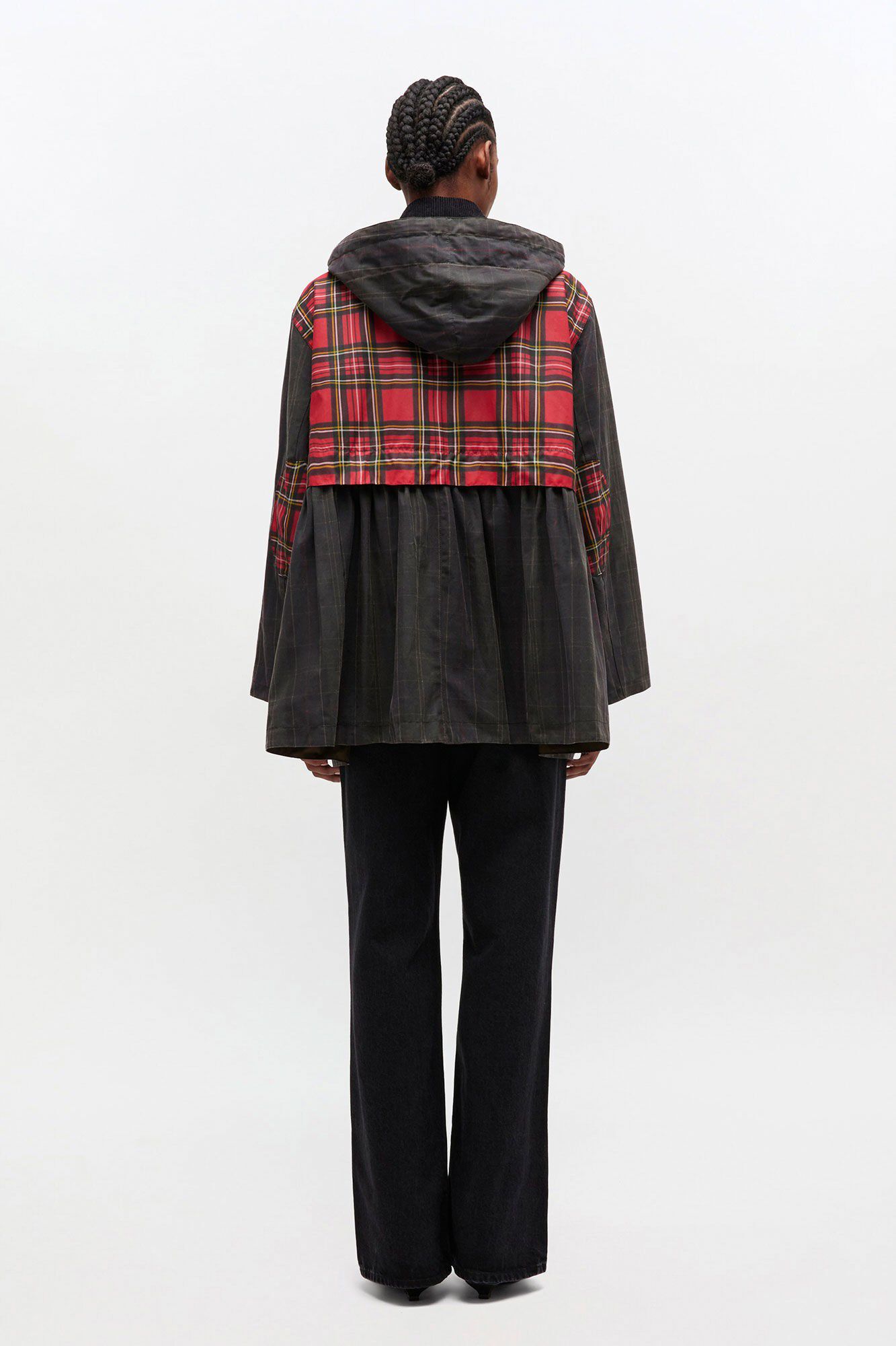 Barbour Short Wax Tartan Peplum LWX