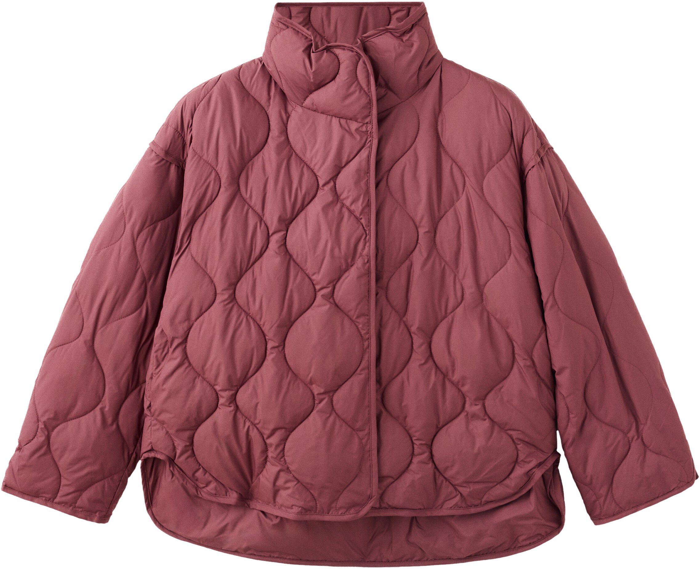 Padded anorak with removable scarf