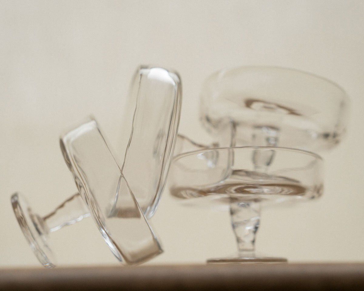 0405 Stem Glass Set of Two | Clear | Wide
