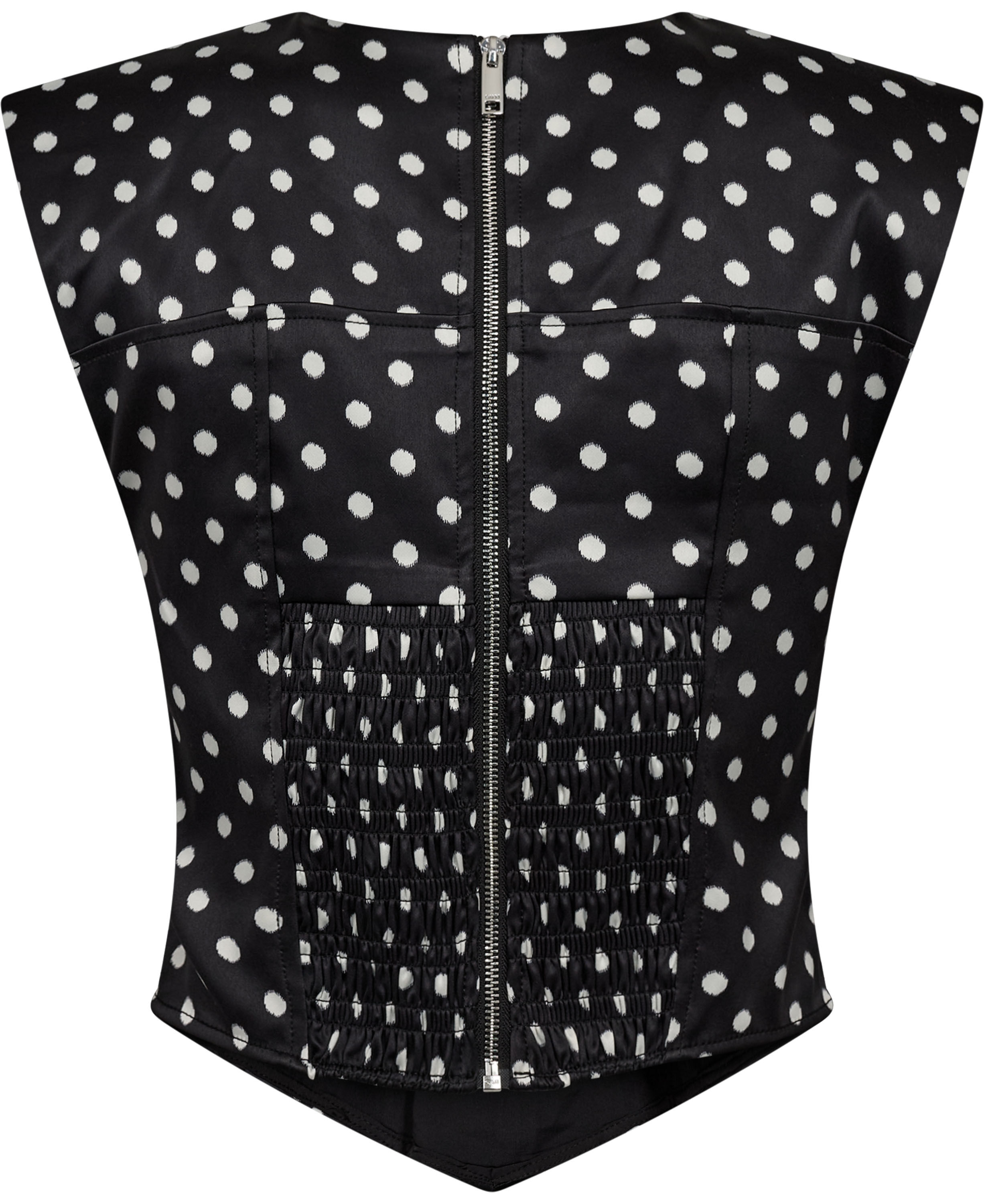 Printed Double Satin Corset Top