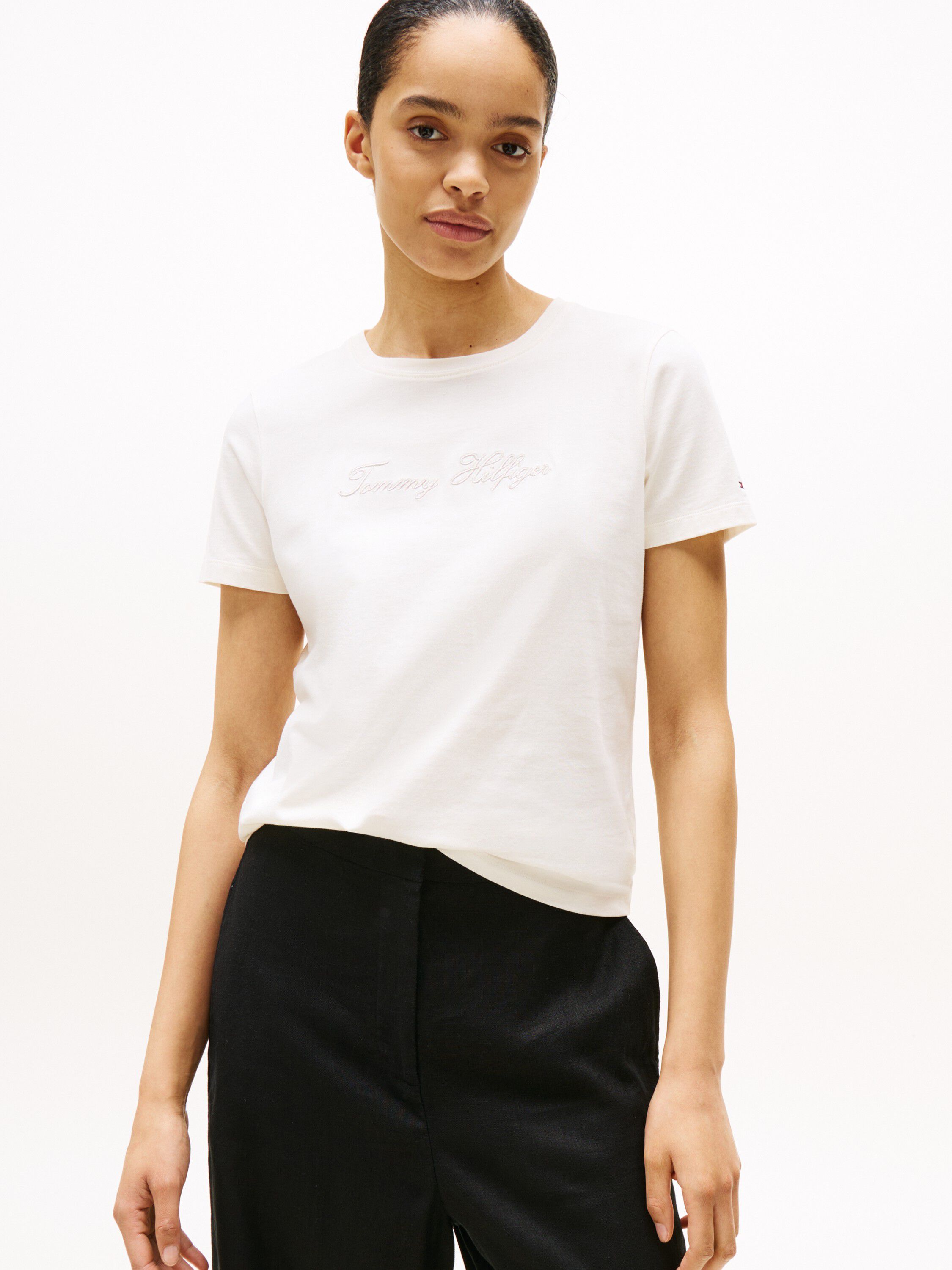 LUREX SCRIPT REG C-NK SS TEE
