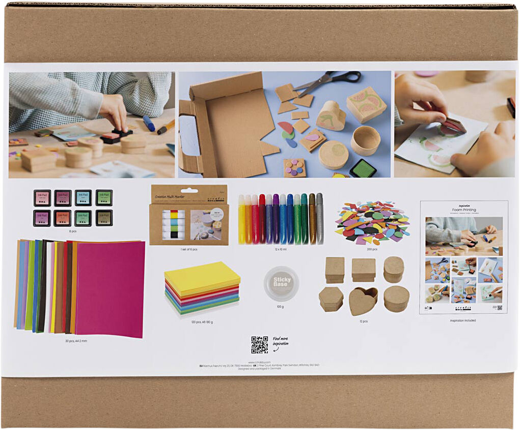 Mega DIY Mix Stempeltryk, Kort og &aelig;sker