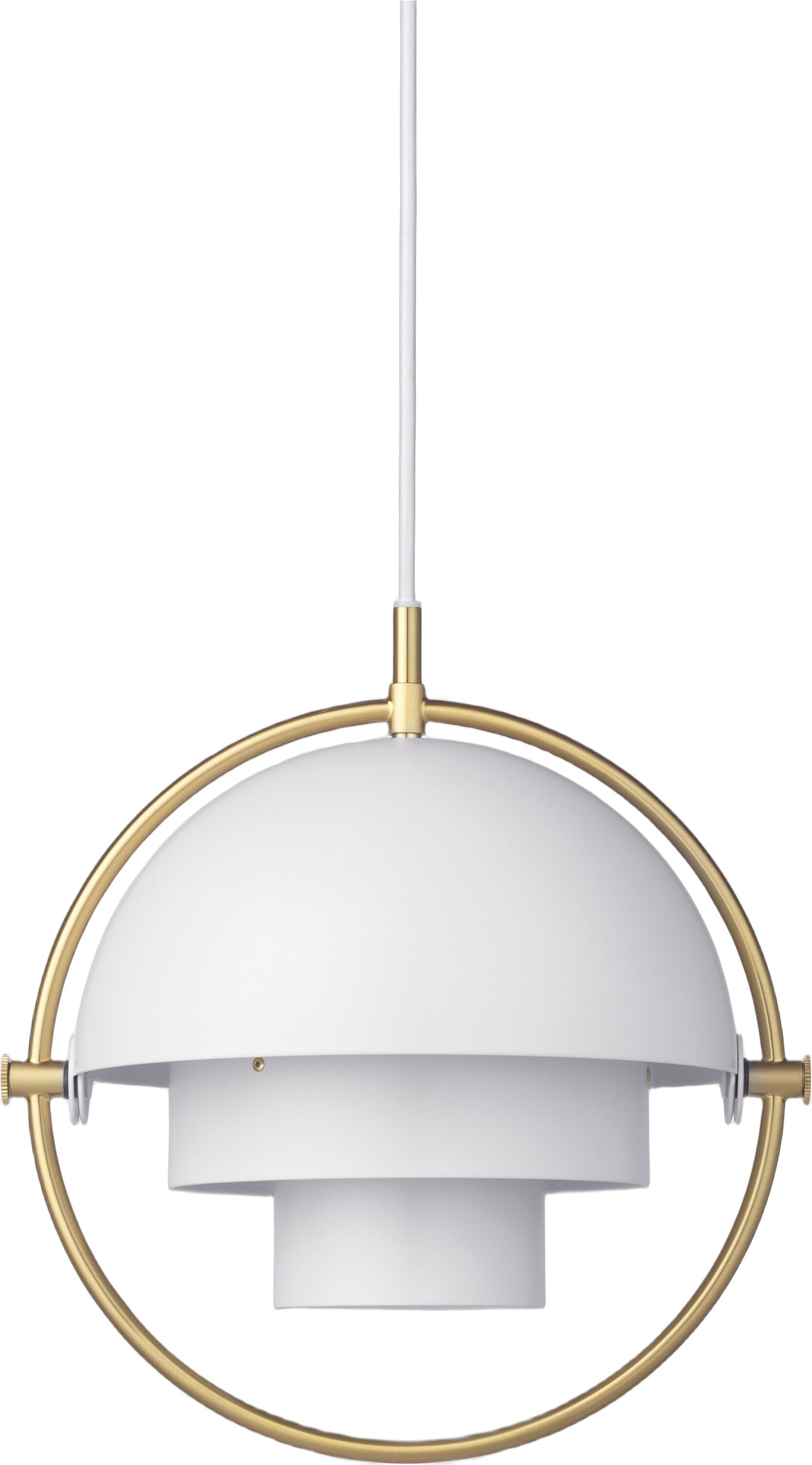Multi-Lite Pendant - Small (Base: Brass, Shade: White Semi Matt)