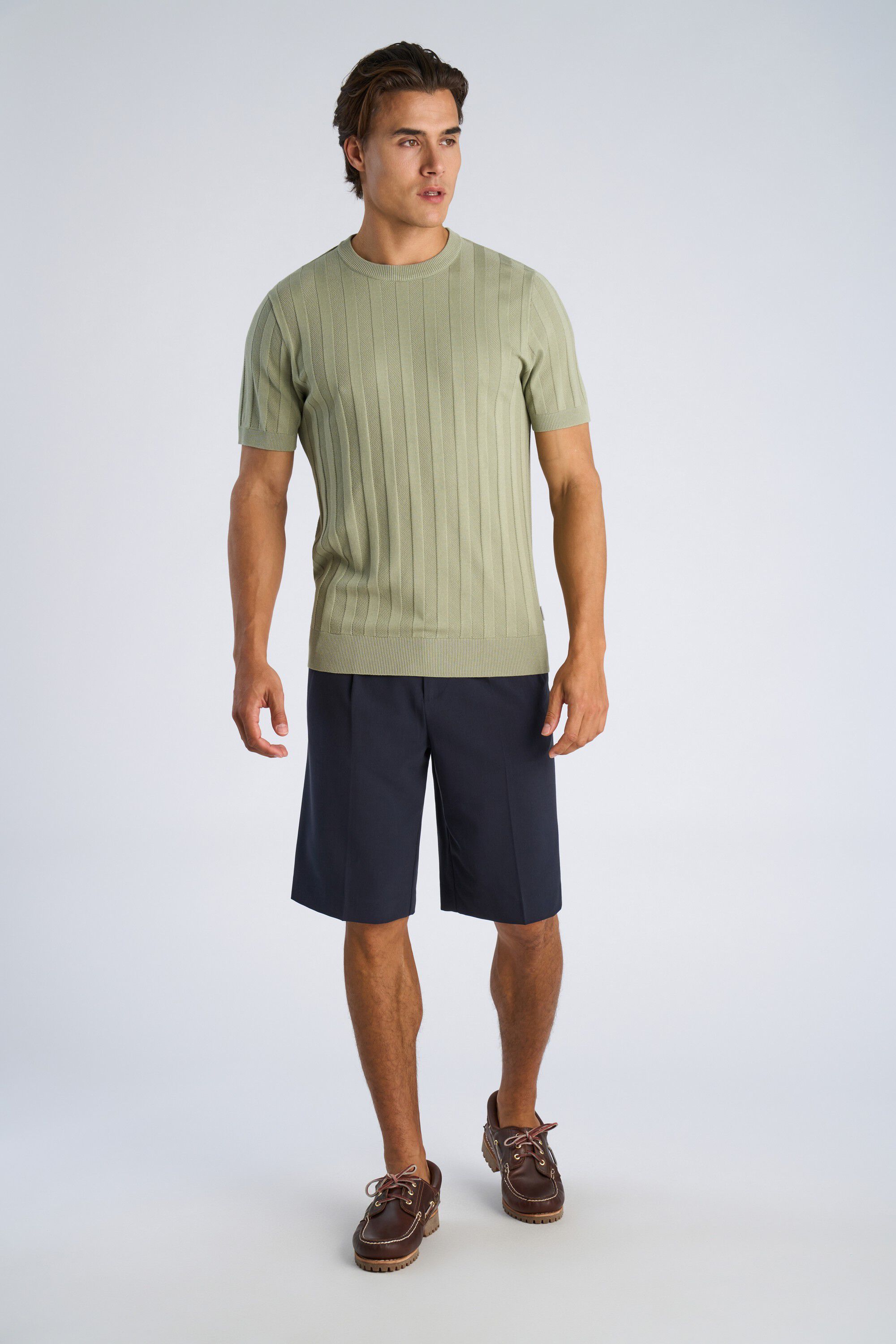 Knitted crew neck t-shirt