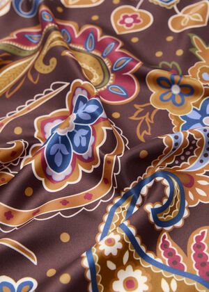 Paisley satin scarf
