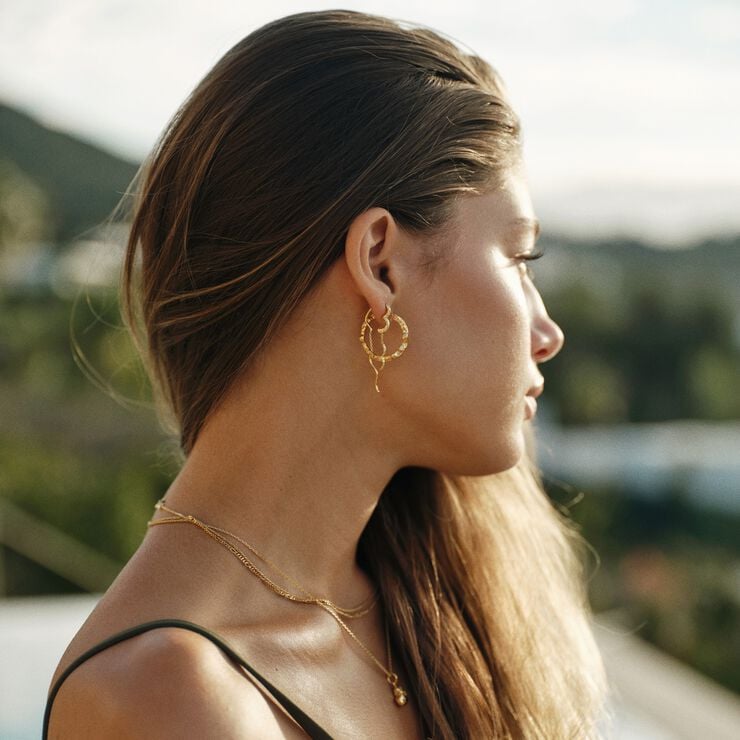 Wavy Sparkly Heart Earlines