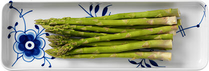 Blue Fluted Mega fat rektangul&auml;rt 36x12,5 cm