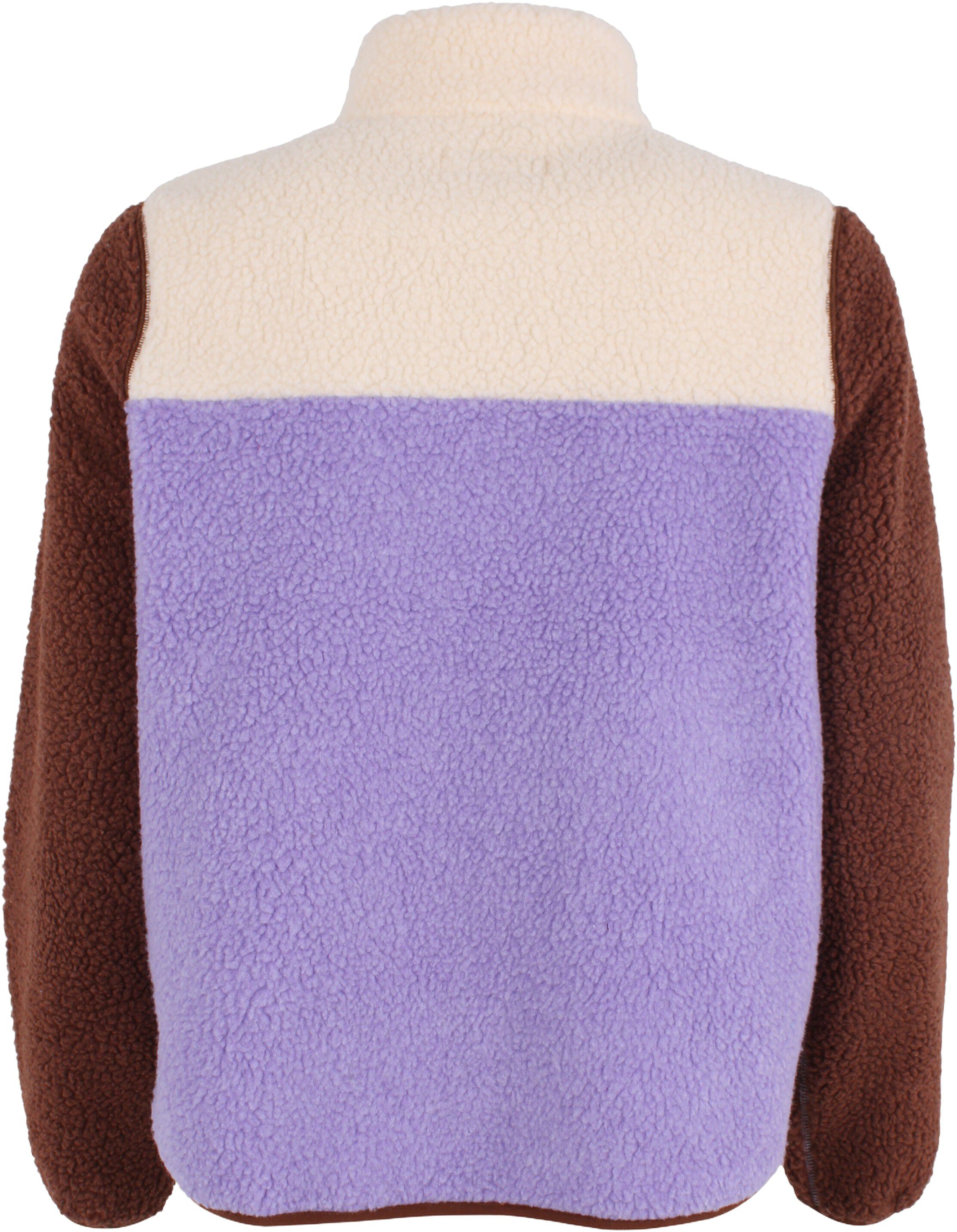 Danebirk Fleece Zip-Up Light Lilac/Light Beige/Dark Wine