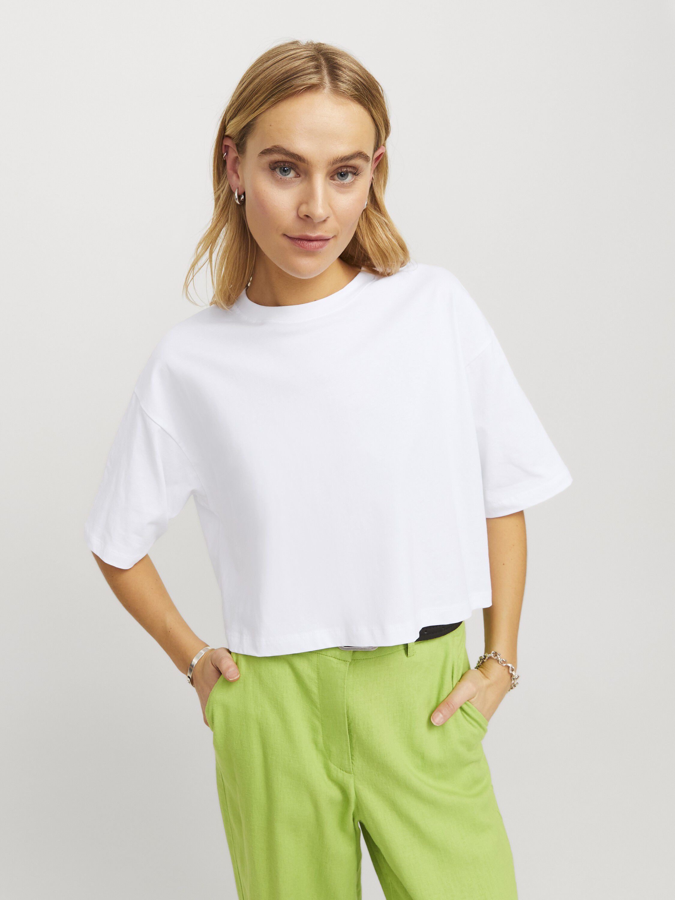 JXANDREA LOOSE SS CROPPED TEE JRS N