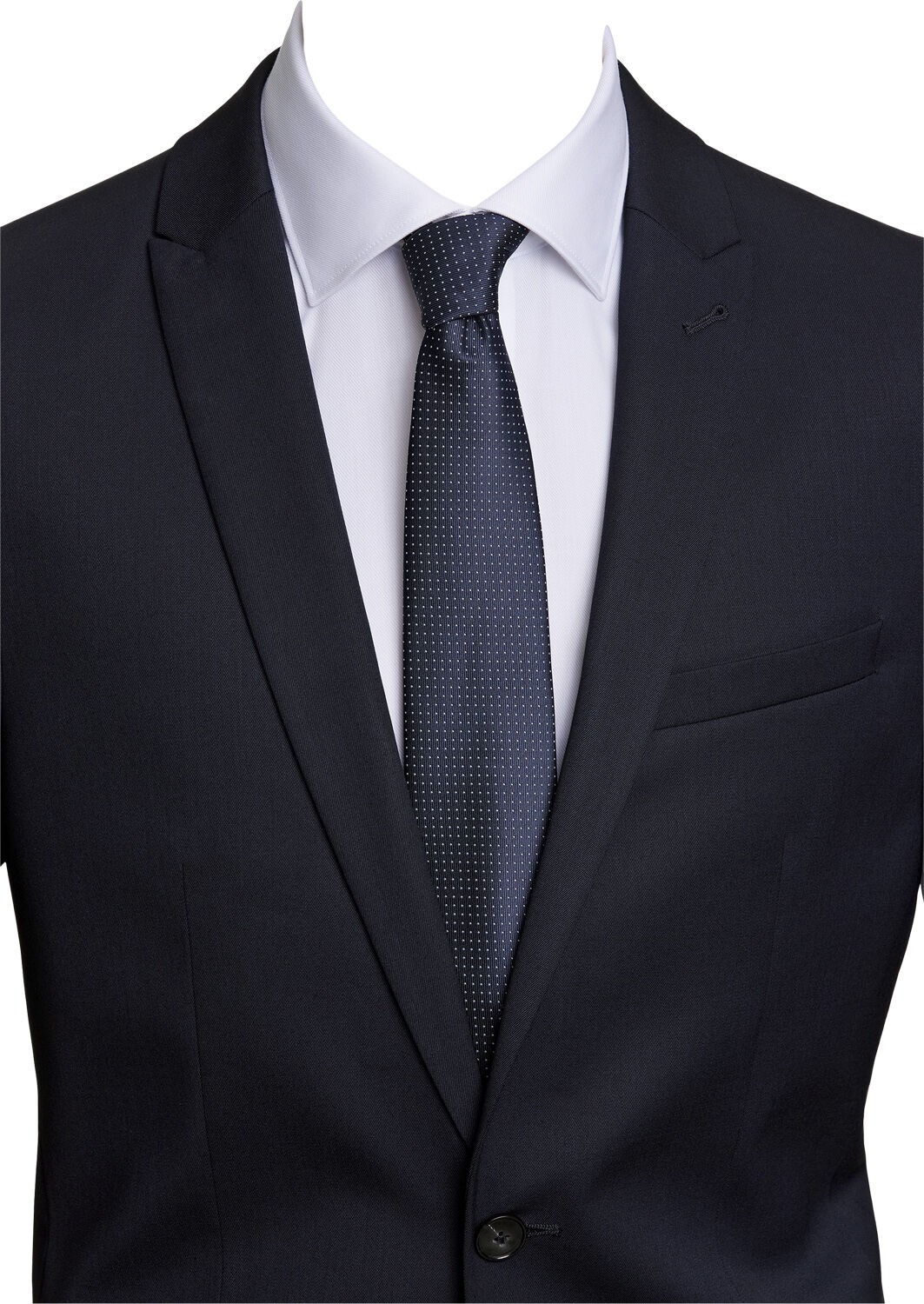 Polyester tie with dots 7 cm