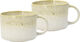 Mugg m öra Styles 0,16 liter 2 st Creme/Sand Stengods