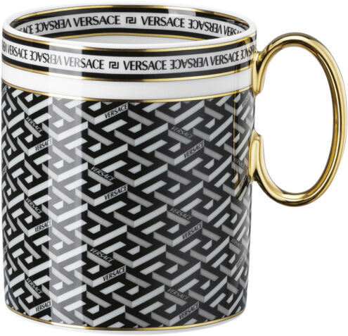 Mug with handle, Signature Black, La Greca