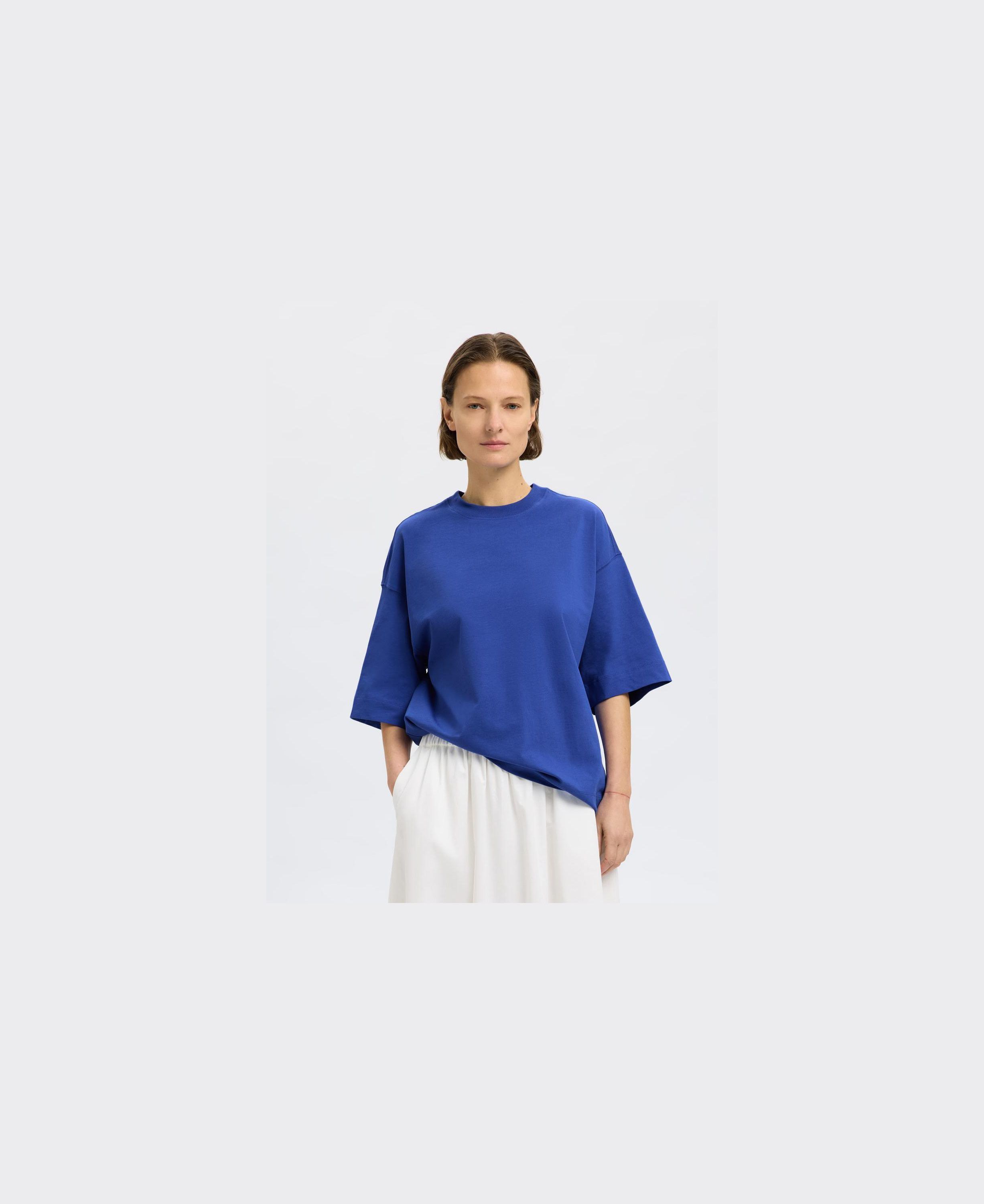 SLFCOLWOMAN 2/4 OVERSIZED TEE