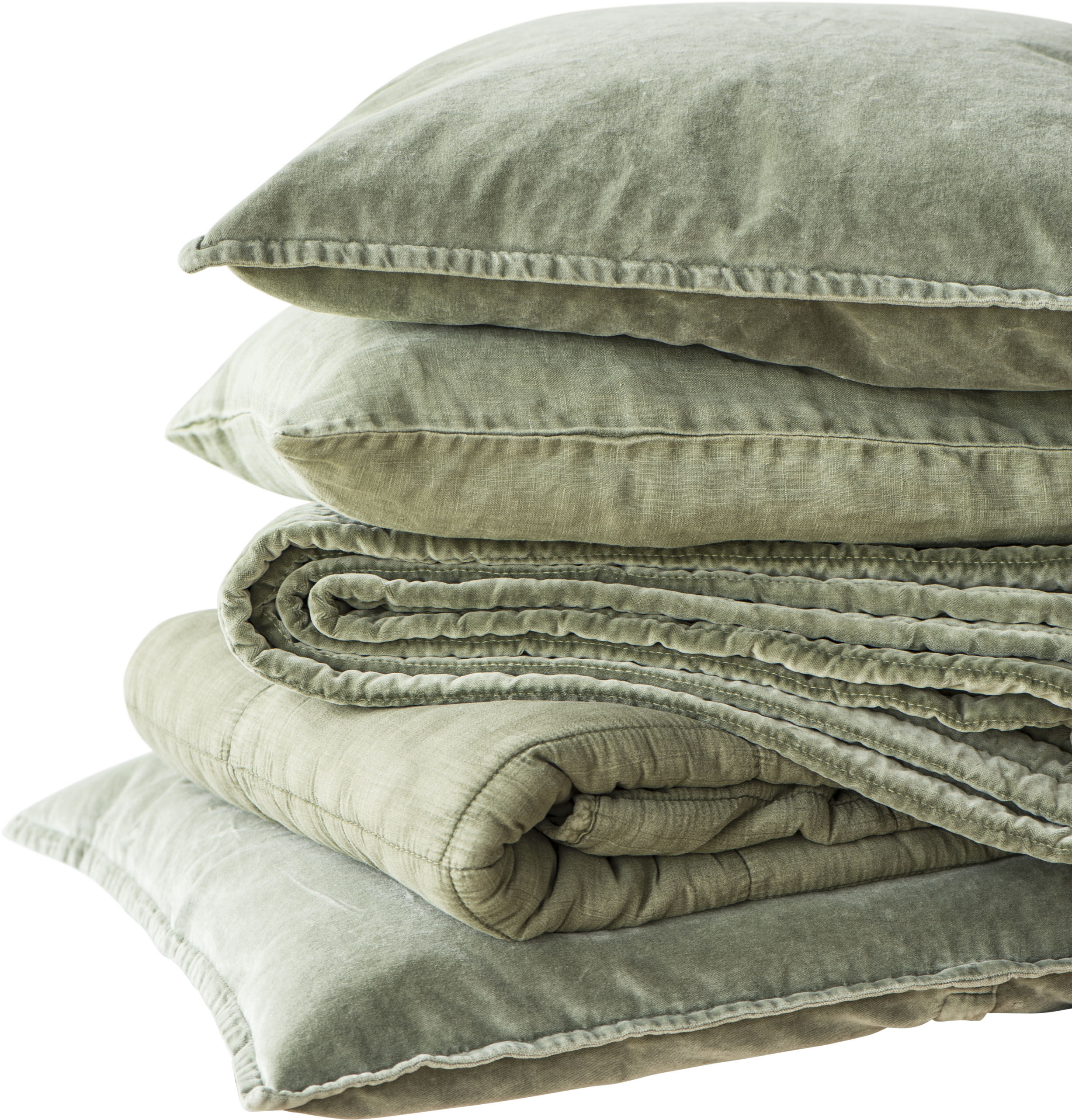 Pudebetr&aelig;k velour oliven