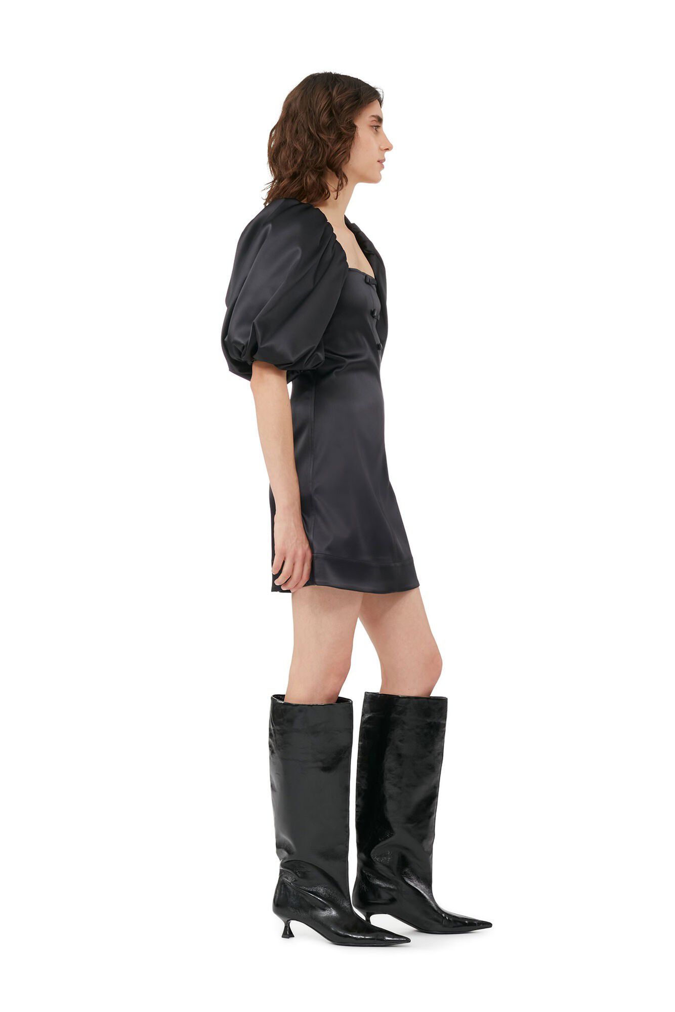 Double Satin Mini Dress