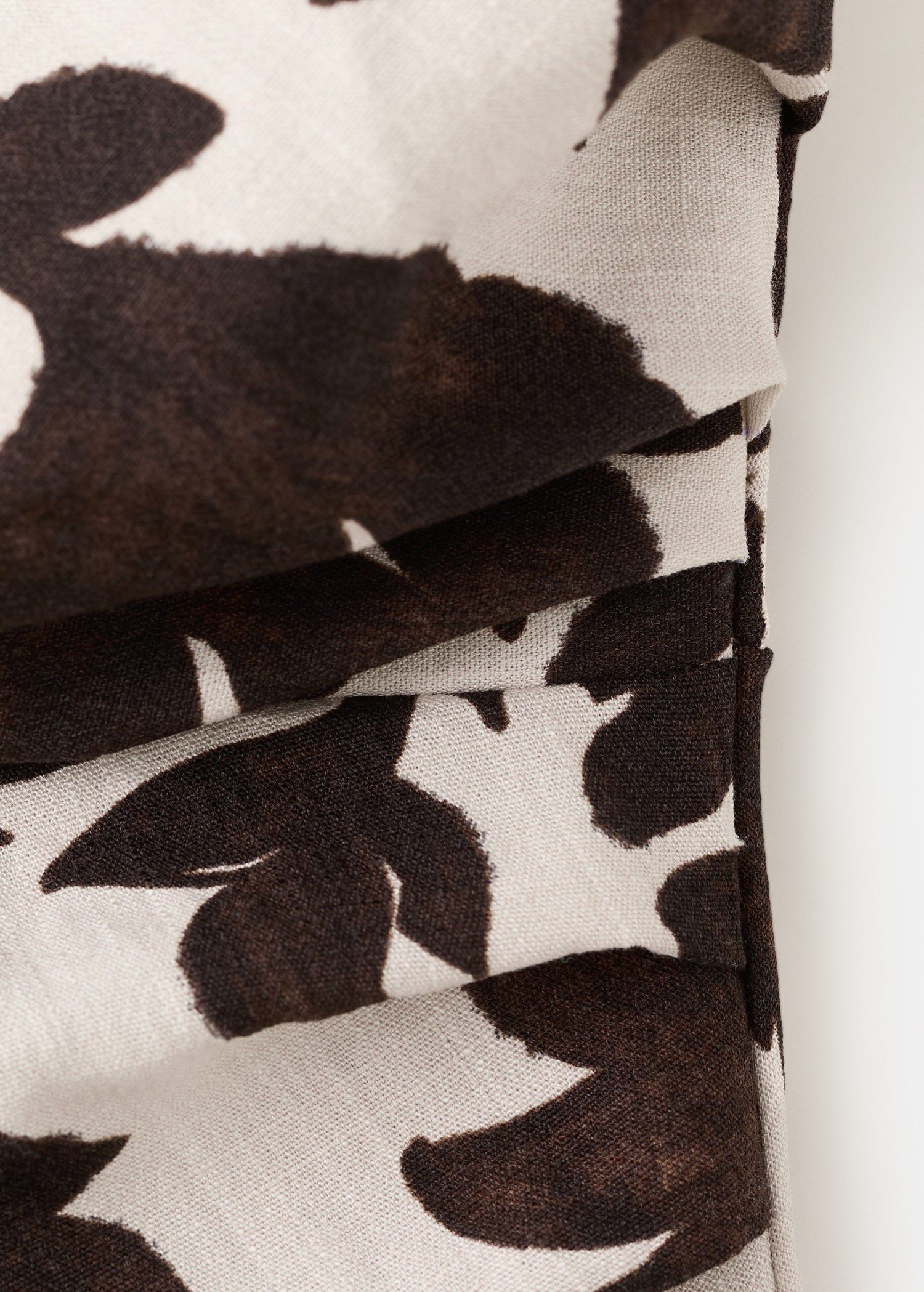 Asymmetrical floral-print dress