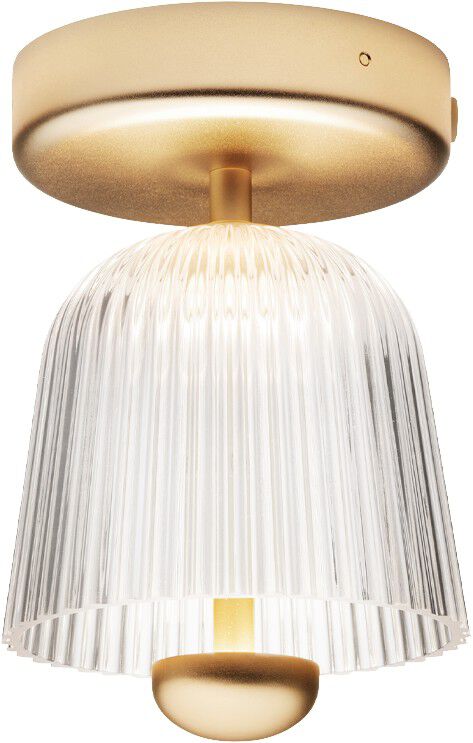 Asteea Ceiling, satin brass / ripple clear