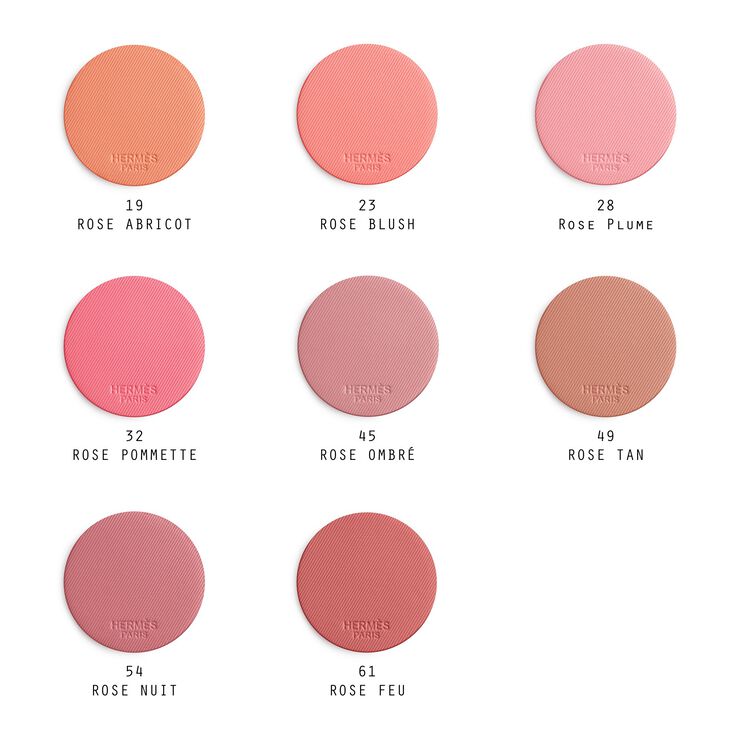 Rose Hermès, silky blush powder, Rose Feu
