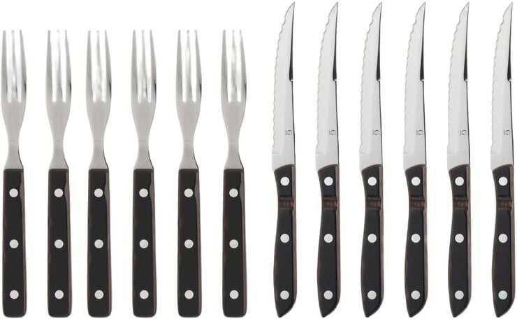 Steakbestick/grillbestick Old Farmer Classic 12 delar Trä/St