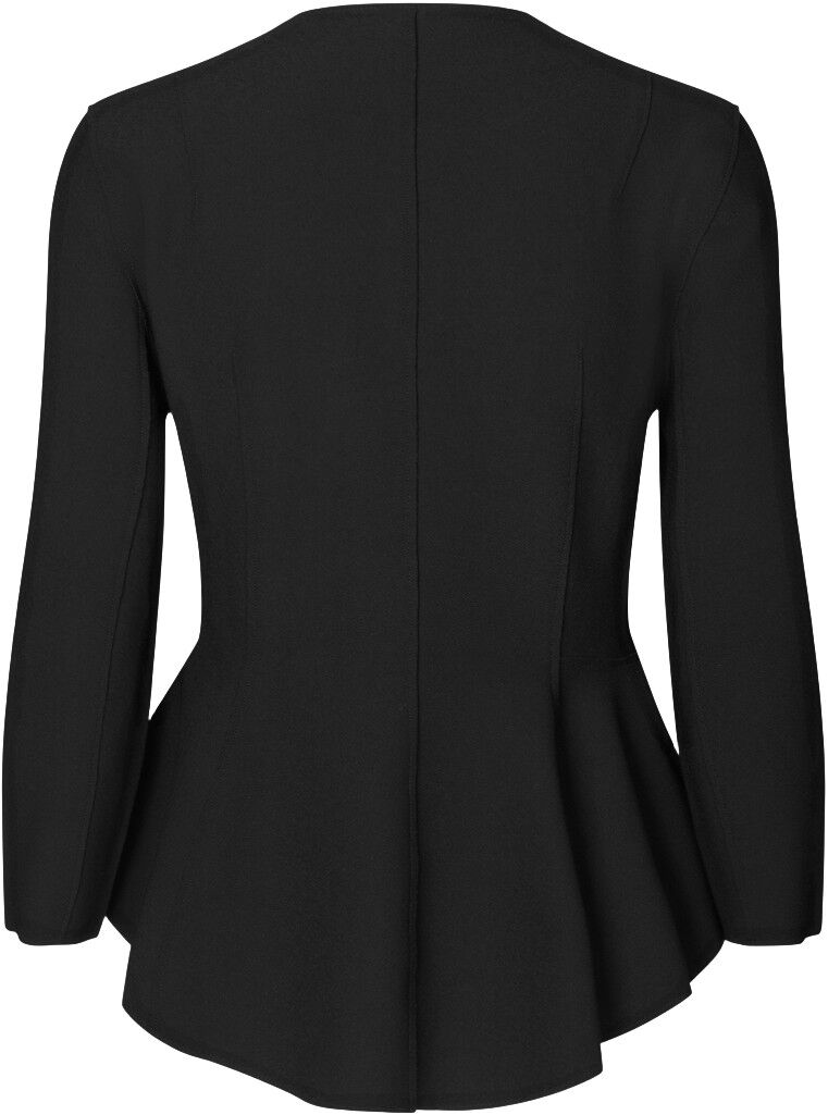 2525 Double-Layer Crepe, Flared Button-Up Top