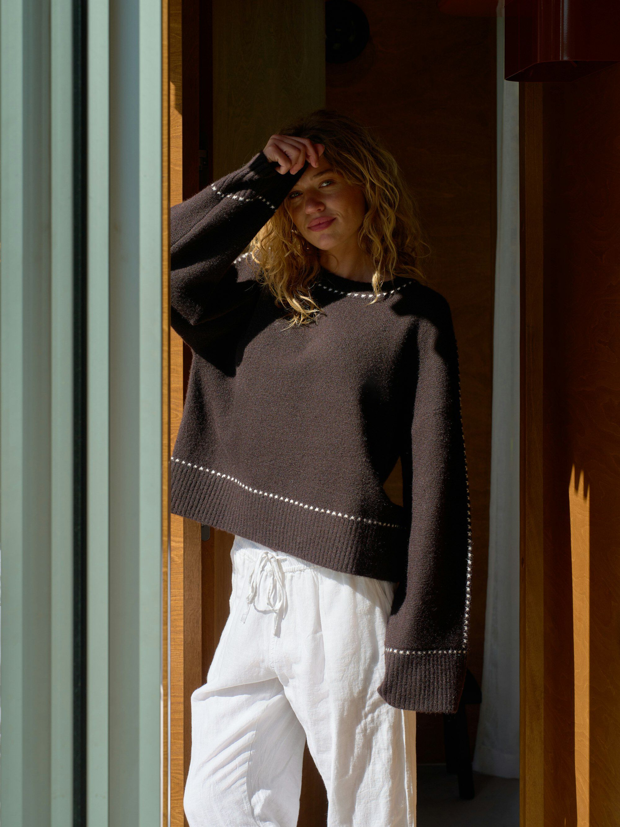 Roeme Knit Stitch Blouse