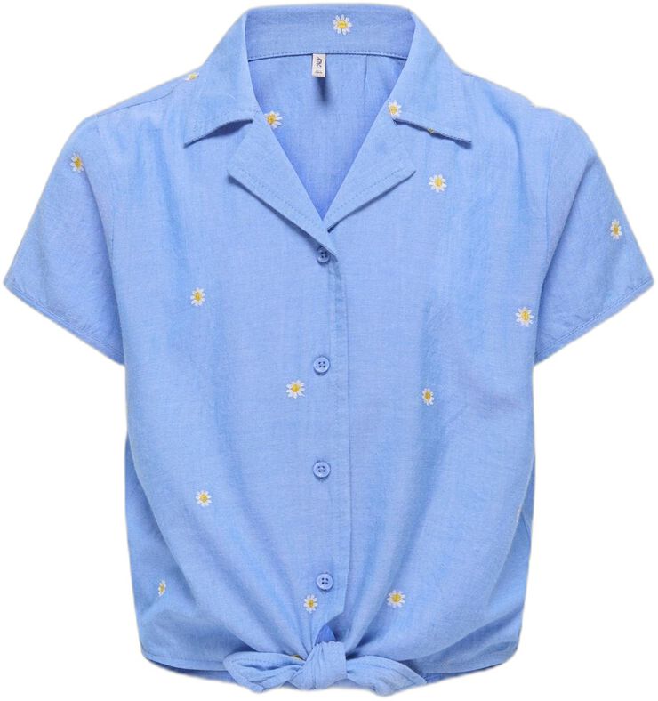 KOGMALOU SS EMB KNOT SHIRT WVN