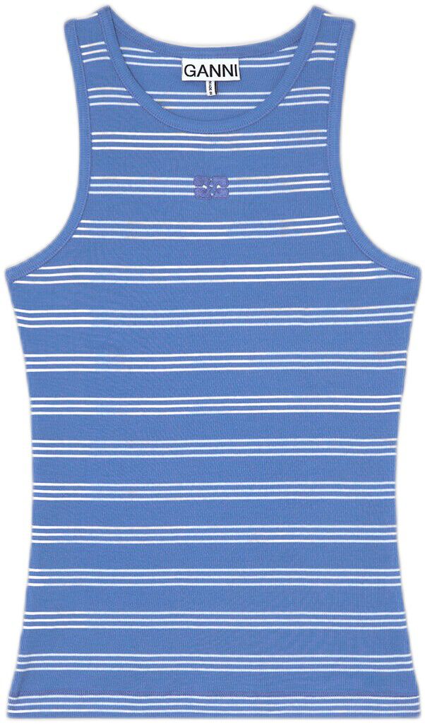 Soft cotton rib stripe tank
