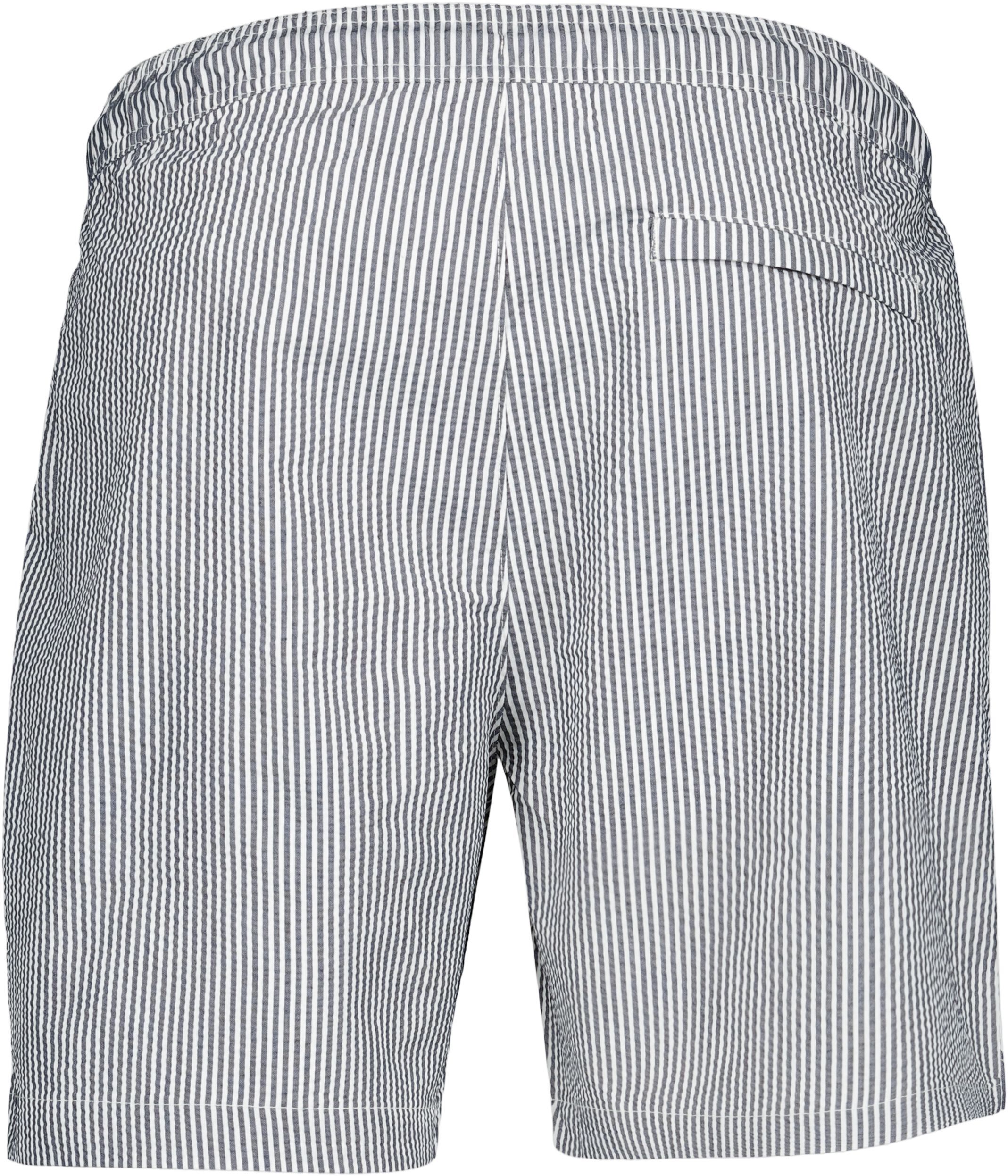 Striped seersucker swim shorts