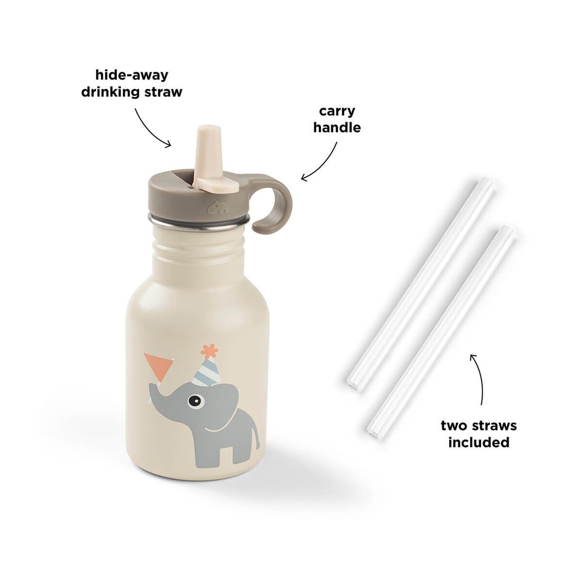 Flaske rustfrit st&aring;l Celebration Sand 350 ml