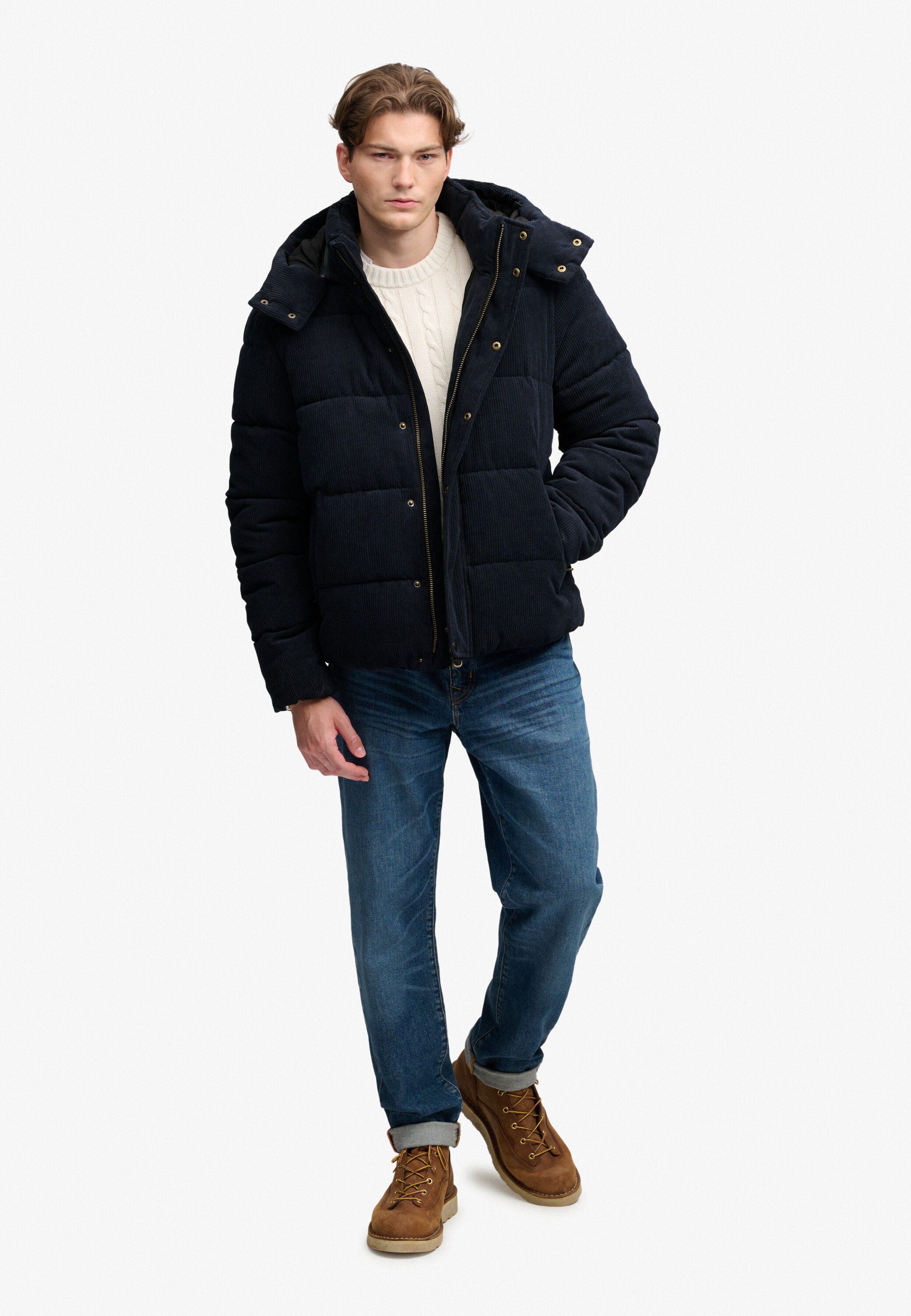 PREMIUM HOOD CORD PUFFER JKT